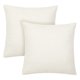 thumbnail image 2 of Deconovo Linen Look Throw Pillow Covers for Sofa Couch Invisible Zipper Navy Blue No Pillow Insert Set of 2, White, 18x18 Inch, 2 of 8