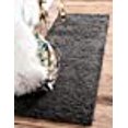 thumbnail image 3 of Unique Loom 3128001 2 ft. 2 in. x 6 ft. 5 in. Solid Shag Runner Rug, Graphite Gray, 3 of 10