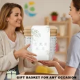 thumbnail image 5 of Yij2 6 Pcs Small Storage Bins with Bamboo Lids, Plastic Stackable Storage Basket with Label,Organizing Bins for Shelves,Desktop,Office, Bedroom, Dorm,Classroom,White, 5 of 7