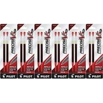 Value Pack of 6 - Pilot Precise V5 RT Liquid Ink Refill, 2-Pack for Retractable Rolling Ball Pens, Extra Fine Point, Red Ink (77275)