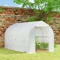 thumbnail image 1 of Mini Walk-In Greenhouse With White UV Resistant PE Cover And Steel Frame, 1 of 8