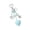 Blue, variant on Creative Design Heart Bows Star Keychain for Couples Fashionable Bag Charm Accessory in Colorful Resin Metal Bag Pendant