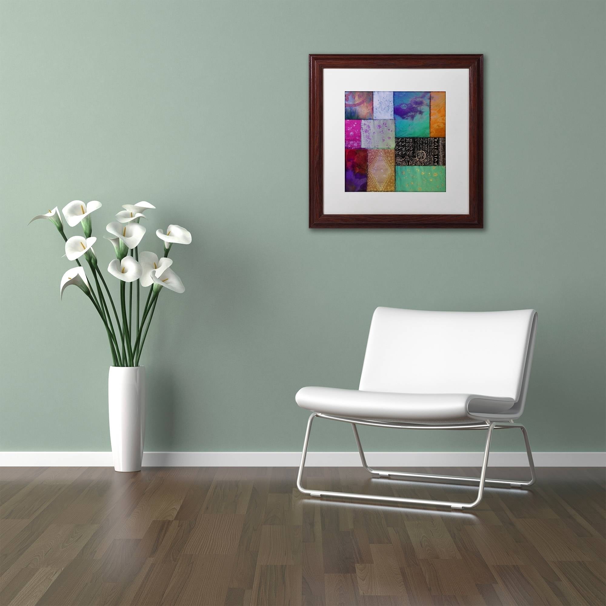 Trademark Fine Art "Afrikan Batik I" Canvas Art by Color Bakery White Matte, Wood Frame
