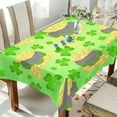 thumbnail image 4 of Coolnut St Patrick Clover Coin Pot Tablecloth Rectangle Colorful Table Cloth Large Square Table Cover for Dining Kitchen Party 54"x54" Decor Gift, 4 of 7