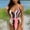 Pink, variant on Babysbule Womens Swimsuits Women Fashion One-Piece Bikini Printing Swimwear Swimsuit Beachwear Set