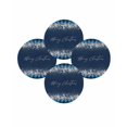 thumbnail image 7 of 15 Inch Round Placemats Set of 4, Merry Christmas Non Slip Heat Insulation PP Table Mats, Winter Holiday Xmas Snowflake Blue Plaid Washable Place Mats for Kitchen Dining Party Table Decor, 7 of 7