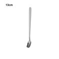 thumbnail image 3 of Monstrate Cuchara agitadora, cucharas de postre de miel impermeables reutilizables, cucharillas de cabeza cuadrada, varilla agitadora para Cocina y Comedor 13cm/Plata, 3 of 6