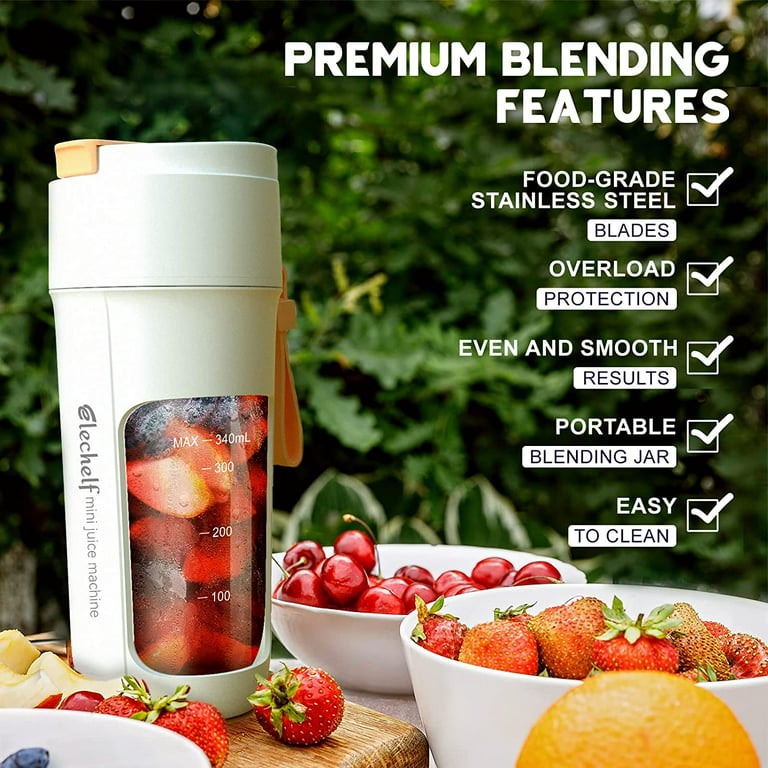 Elechelf Personal Blender, 12oz Portable Handheld Fresh Juice