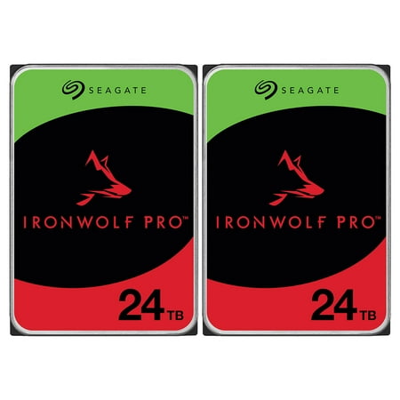 Seagate IronWolf Pro 24TB 3.5" SATA III Internal NAS Hard Drive, 2-Pack