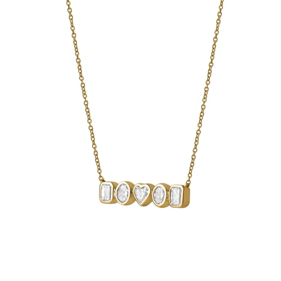 LuvMyJewelry Cassira 14K Gold Lab Grown Diamond Necklace - 1 Ct