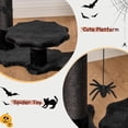 thumbnail image 5 of Larger Cat Tree Tower for Indoor Heavy Gothic Cat Trees with Coffin Bed, Gothic Cat House with Scratching Posts, Cat Shelves for Kitten, Spider Toy, Spooky Coffin Black with Red MMJ91L, 5 of 9