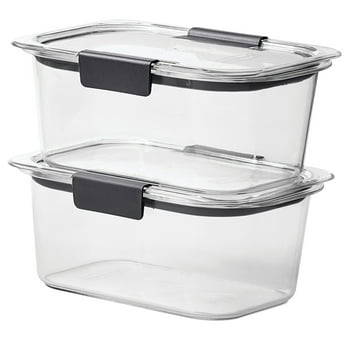 Rubbermaid Brilliance 4.7 Cup Medium Stain-Proof Food Storage Container, Set of 2