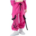 thumbnail image 4 of Work Pants for Boys and Girls, 100% Flax Fabric, Multiple Pockets, Loose Fit, Breathable Spring Pants, Solid Color, Size 110, 4 of 8