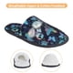 thumbnail image 3 of Fotbe Blue Butterfly Pantuflas Peludas para Mujer con Estampado, Zapatillas de Peluche, Zapatos de Invierno para Casa, Uso Interior y Exterior-Large, 3 of 8