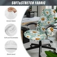 thumbnail image 5 of FKELYI Office Chair Cover Green Daisy Flower Print Removable Computer Chair Slipcover Anti-Dust Swivel Chair Protector Covers for Boss Chair Armchair, Small, 5 of 6