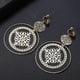 thumbnail image 2 of Hollowed Dsic Textured Round Clip on Earrings No Piercing Gold Color Big Circle Hoop Ear Clips for Women Girl Party Gift Jewelry, 2 of 5