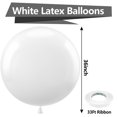thumbnail image 2 of Globos gigantes Bezente de látex blancos de 36 pulgadas, paquete de 8 unidades, para fiestas, 2 of 9