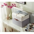 thumbnail image 2 of Caja de almacenamiento plegable DECOMOMO con tapa [paquete de 3] tela 38 x 28 x 2, 2 of 9