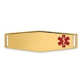 thumbnail image 1 of 14k Yellow Gold Epoxy Enameled Medical Alert Id Off Ctr Soft Plate # 820 Bracelet Component, 1 of 6