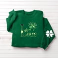 thumbnail image 5 of Womens St Patricks Day Tops Clover Shamrock Four Leaf Shirt Crewneck Long Sleeve Pullover Irish Green Sweatshirt Festival Tops, 5 of 5