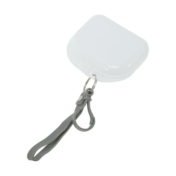 Unique Bargains 1 Pc Braces Box with Lanyard Compact Braces Storage Box White Gray