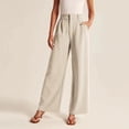 thumbnail image 2 of Zoeecloth Womens Wide Leg Pants Suit Pants High Waisted Business Casual Summer Dress Pants Long Work Trousers Ninth Pants with Pockets S-5XL, 2 of 8
