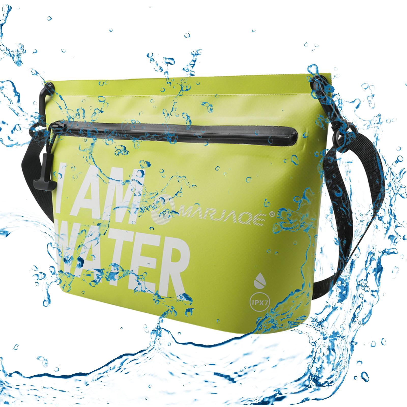 QccHieUs Waterproof Dry Bag Handbag Handle Bag with Adjustable Waist Strap Tote Pouch for Green