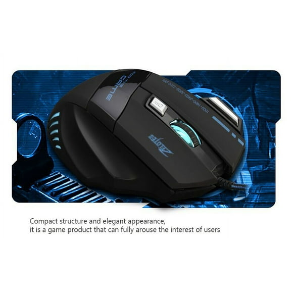 Accessoire Informatique, Bouton de Couleur Dpi Filaire 7200 Dpi Usb Optique 7 Boutons 7 Boutons Led Led Optique 7200 Dpi T-80 7200 Dpi Couleur Led Usb Filaire Dsfen Buzhi