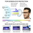 thumbnail image 3 of MARE AZZURO Mens Large Blue Light Blocker Reading Glasses +6.0 Light Computer Readers 0 1.0 1.25 1.5 1.75 2.0 2.25 2.5 2.75 3.0 3.5 4.0 5.0 6.0 (Black, 6.00) Composite Lens, 3 of 7