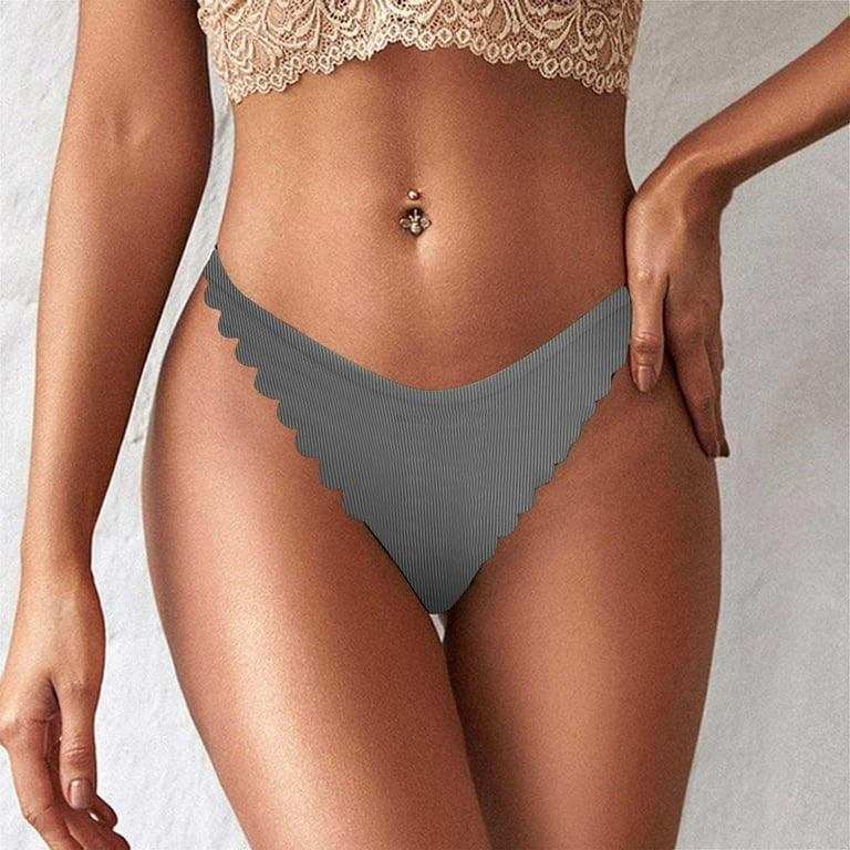  Yunleeb High Waisted Thong No Show Underwear for Women