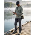 thumbnail image 5 of NELEUS Mens UPF 50+ Hooded Athletic Jackets for Fishing Hiking High Collar Full Zipper with Thumb Holes and Pockets,Gray,US Size XL, 5 of 11