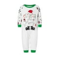 thumbnail image 2 of Family Matching Christmas Pajamas, Baby Romper/Boots Hat Letter Print Long Sleeve Tops and Long Pants Sleepwear Set, 2 of 10