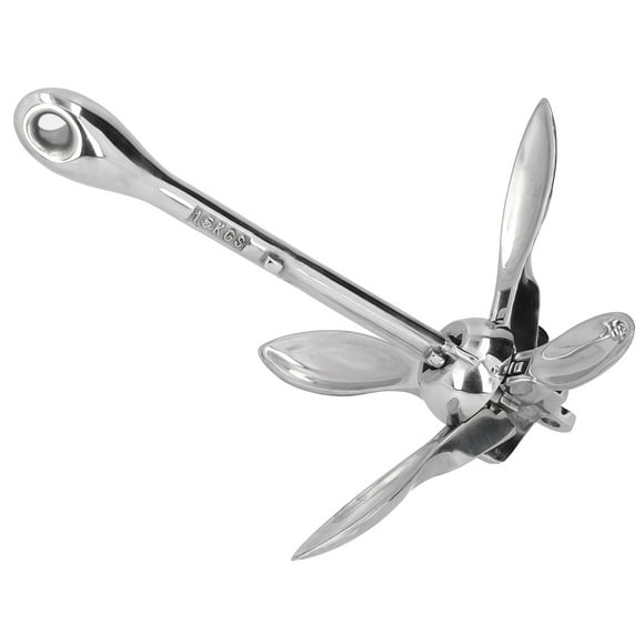 Folding Grapnel Anchor, Boat Anchor Four Folding Tines Portable Folding Boat Anchor For Marine Boat Yacht Dinghy