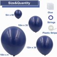 thumbnail image 2 of Kit de arco de globos azul marino, 129 unidades, diferentes tamaños, kit de guirnalda de globos azul oscuro para graduación, boda, decoración de fondo de fiesta, 2 of 4