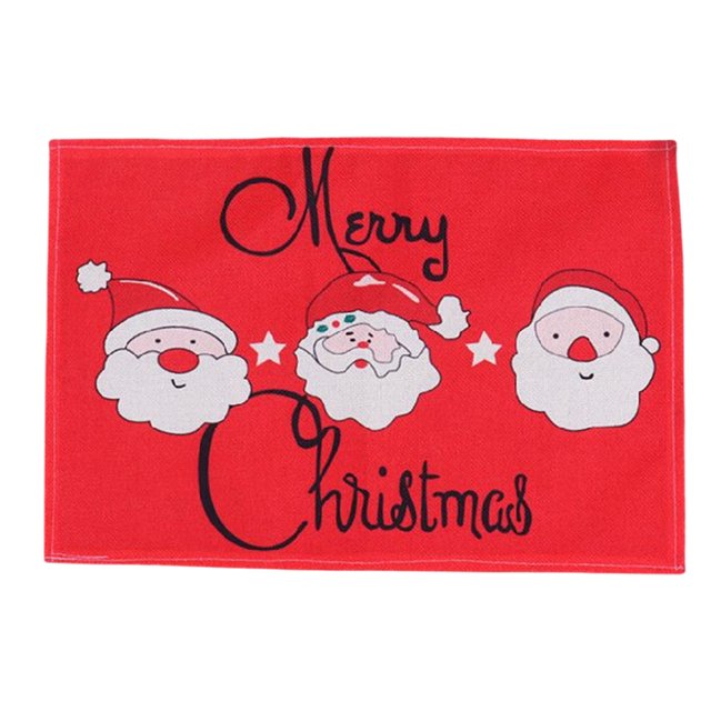 Inteprter Alfombrilla de vajilla para cena de Navidad, decoración de de comedor, alfombrillas bonitas para fiesta, posavasos decorativos, accesorios Kits de decoración para fiestas Tipo 2 Inteprter HA070082-02