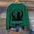 thumbnail image 6 of Jsaierl Womens Halloween Sweatshirts Funny Witch Graphic Pullovers Fall Holiday Round Neck Long Sleeve Sweater Tops Halloween Party Supplies, Sizes S-2XL, 6 of 7