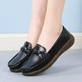 thumbnail image 6 of Women's Casual Loafers Slip On Leather Shoes Lightweight Casual Walking Shoes Female Moccasins Classic Penny Loafer Flats Boat Shoes, 6 of 9