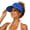 Blue, variant on Women's UPF 50+ UV Protection Sun Visor Hat, Lightweight Foldable Sports Cap