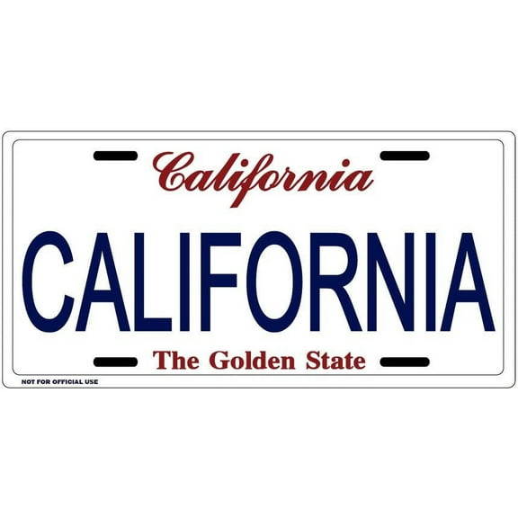 California Metal License Plate