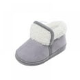 thumbnail image 1 of Baywell Baby Boys Girls Warm Winter Boots Soft Sole Anti-Slip Newborn Infant Prewalker Toddler Snow Boots Gray 13-18 Months, 1 of 7