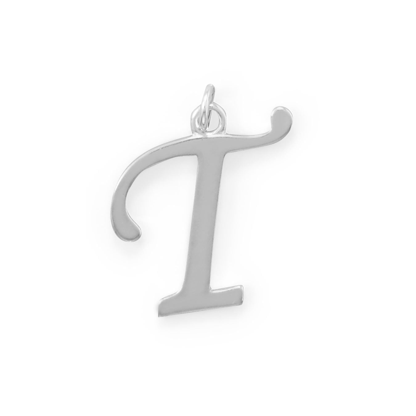 925 Sterling Silver Polished Letter T 