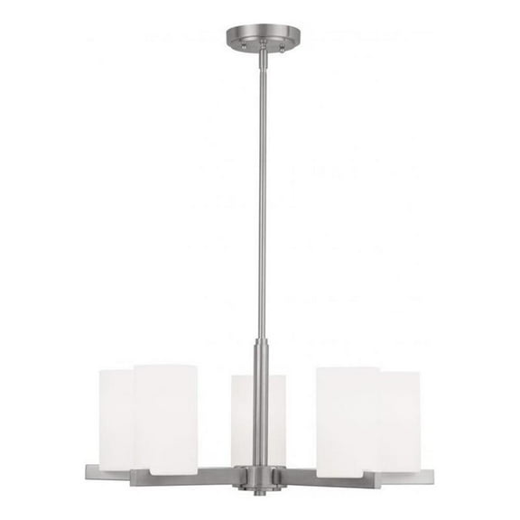 Beaumont Lane 5 Light Chandelier in Brushed Nickel