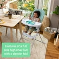thumbnail image 4 of Ingenuity Sun Valley Compact Folding High Chair - For Ages 6 Months and Up, Unisex - Teal, 4 of 17