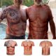 thumbnail image 1 of Muscle Tattoo Print T-shirt Men Short Sleeve 3d Digital Printing T-shirt (xiatian), 1 of 2