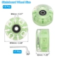 thumbnail image 2 of Unique Bargains Ensemble de 8 Roues de Patins à Roulettes, Ensemble de Roues de Croisière de Planche à Roulettes Lumineuses 58mm 82A, Vert, 2 of 7