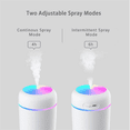 thumbnail image 4 of Cool Mist Humidifier, 300ml Mini Portable Humidifier with Multicolor LED Night Light, 2 Mist Mode and Auto Shut-Off, Personal Desktop Humidifier for Home Office Nursery, Super Quiet (White), 4 of 8
