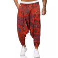 thumbnail image 2 of WEAIXIMIUNG Mens Sweat Pants Fashion Men's Casual Pants Summer Long Harem Pants Colorblocking Pattern Design Casual Style, 2 of 5