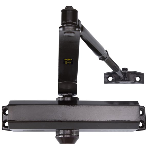 LYNN HARDWARE Medium Duty Commercial Door Closer - DC6003 Automatic Door Closer, Surface-Mounted Auto Door Closer, Size 3 Automatic Door Closer for Home & Light Commercial Property, Dark Bronze