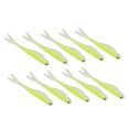 thumbnail image 4 of 2 juegos de señuelos artificiales portátiles con forma de pez de simulación de silicona suave, accesorio de pesca 1 #, 4 of 10
