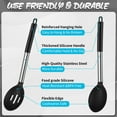 thumbnail image 4 of sixwipe 4-Pack Silicone Cooking Utensils Set - Heat Resistant Non-Stick Kitchen Spatula & Spoon Set, Large Soup Ladle, Slotted Spoon & Solid Turner for Mixing, Serving, Cooking, 4 of 9